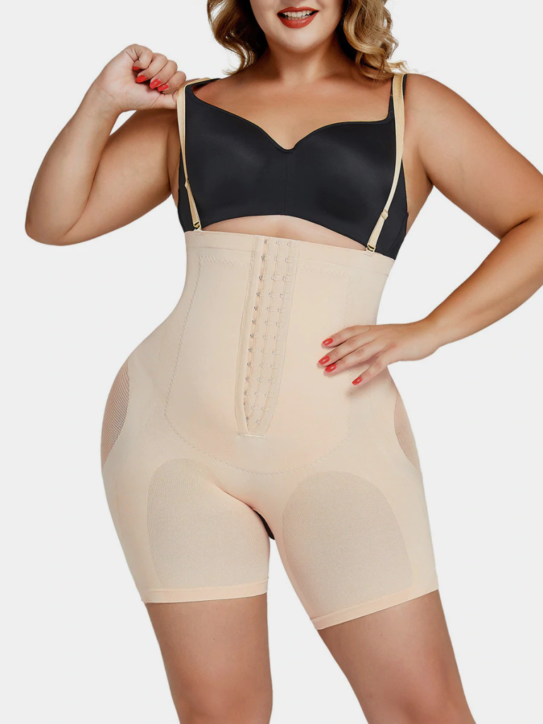 Plus Size Tummy-Control Body Shaper Shorts