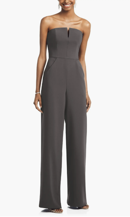 Strapless Crepe Jumpsuit